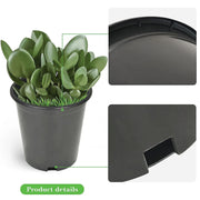 DURAFORCE 10 Pack 25 Gallon Large Premium Nursery Pot Root Garden Container Black Plastic
