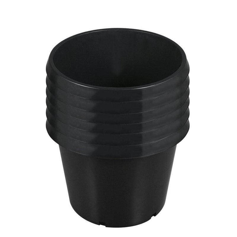 DURAFORCE 10 Pack 25 Gallon Large Premium Nursery Pot Root Garden Container Black Plastic