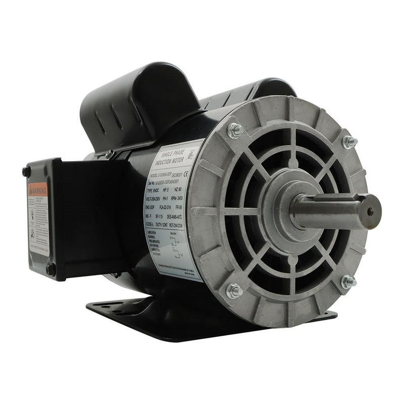 DURAFORCE 5 HP Compressor Duty Electric Motor Single Phase 3450RPM 5/8" Shaft 208V-230V
