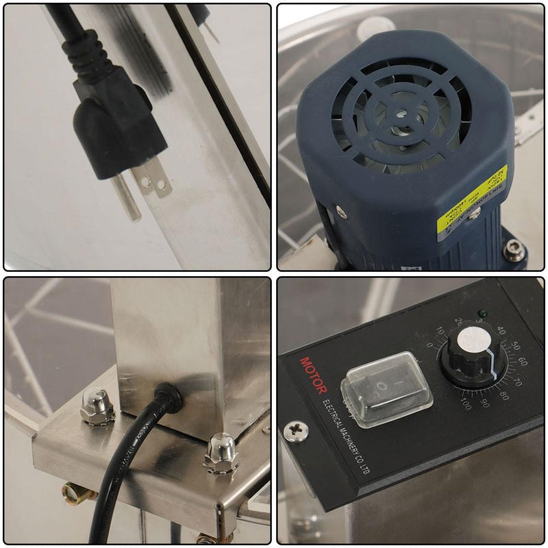 DURAFORCE Electric Honey Extractor Beekeeping Equipment 1300RPM 4/8 Frames Stainless Steel