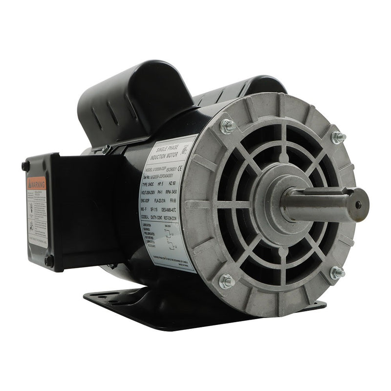 DURAFORCE 5 HP Compressor Duty Electric Motor Single Phase 3450 RPM 5/8" Shaft 208V-230V
