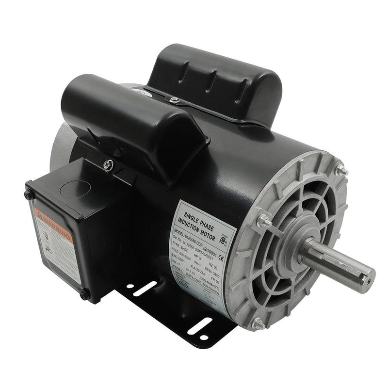DURAFORCE 5 HP Compressor Duty Electric Motor Single Phase 3450 RPM 5/8" Shaft 208V-230V
