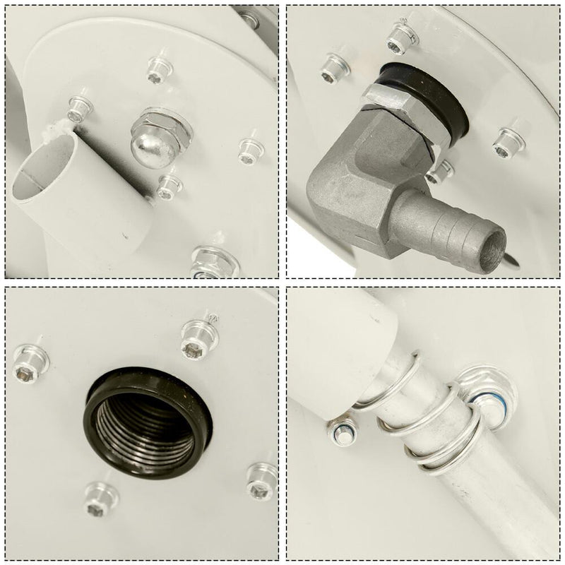 DURAFORCE 3/4" × 50' Diesel Hose Reel Retractable Fuel Hose Reel Auto Refueling Nozzle Gun