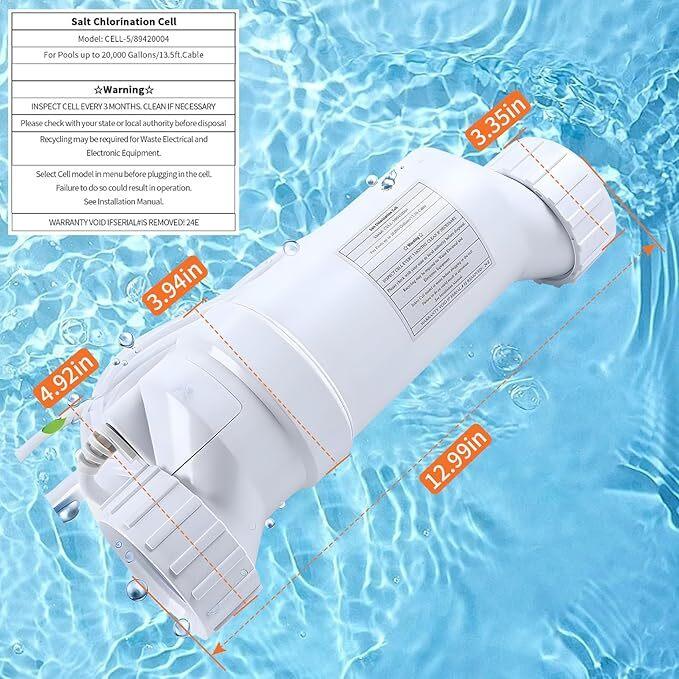 DURAFORCE For Hayward GLX-CELL-5 20,000 Gallons Salt Chlorine Generator Swimming Pool