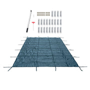 DURAFORCE Inground Pool Safety Cover Winter Pool Cover 16'x30' W/ Anchor Tools For 14'x28'