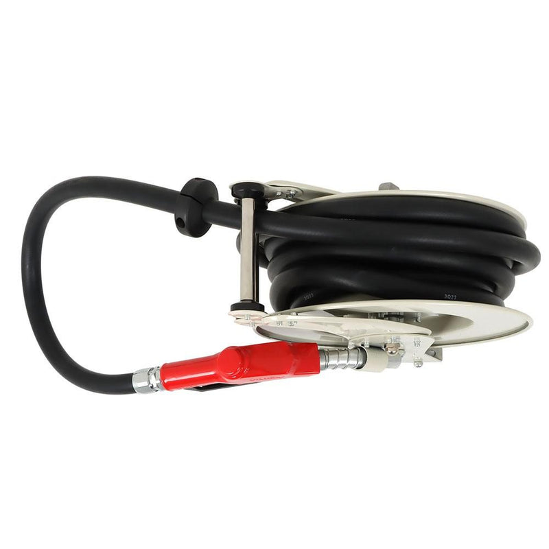 DURAFORCE 33' × 1" Fuel Hose Reel With Auto Refueling Gun Retractable Diesel Hose Reel