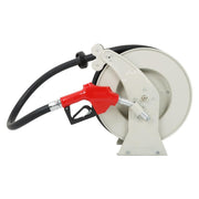 DURAFORCE 33' × 1" Fuel Hose Reel With Auto Refueling Gun Retractable Diesel Hose Reel