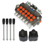 DURAFORCE 6 Spool 21 GPM 3625 PSI Hydraulic Directional Control Valve SAE With 2 Joysticks