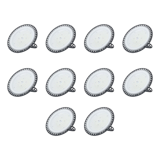 DURAFORCE 10 Pcs Commercial 150W UFO LED High Bay Light Warehouse Factory Lighting Fixture