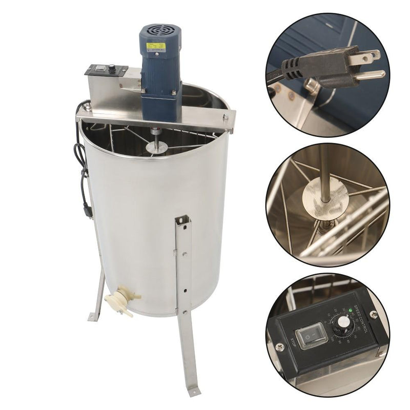 DURAFORCE 1300RPM Electric Honey Extractor 3 Frames Stainless Steel Beekeeping Equipment