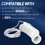 DURAFORCE 40000 Gallons Salt Chlorination System For Hayward W3T-Cell-15 In-Ground Pools