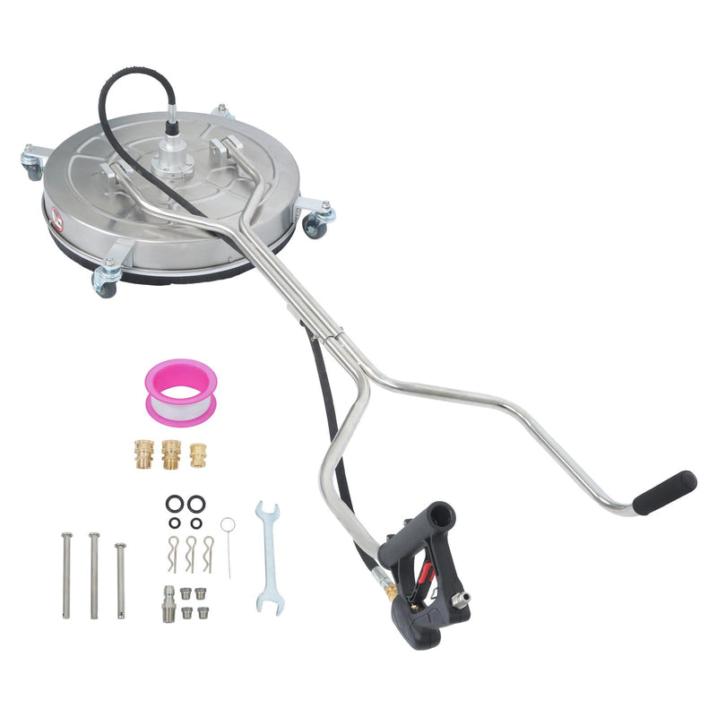 DURAFORCE 24" Pressure Washer Surface Cleaner Stainless Steel Dual Handle Surface Cleaner