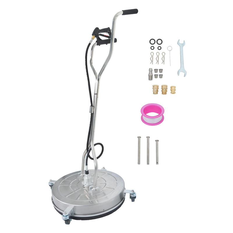 DURAFORCE 24" Pressure Washer Surface Cleaner Stainless Steel Dual Handle Surface Cleaner