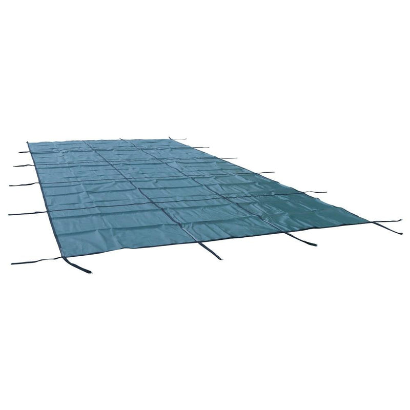 DURAFORCE Pool Safety Cover 16' x 28' In-Ground Winter Cover Mesh For 14' x 26' Pool Green