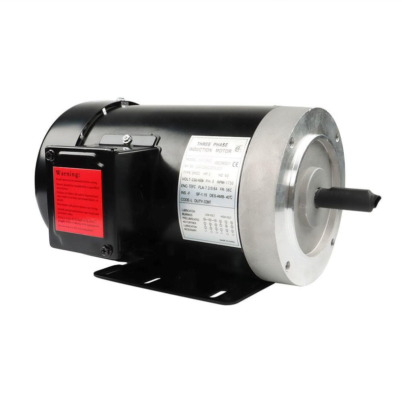 DURAFORCE New 2 HP 3 Phase Electric Motor 56C Frame 1800 RPM TEFC 230 / 460 Volt