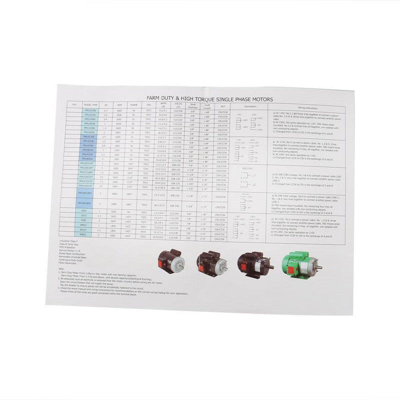 DURAFORCE New 2 HP 3 Phase Electric Motor 56C Frame 1800 RPM TEFC 230 / 460 Volt