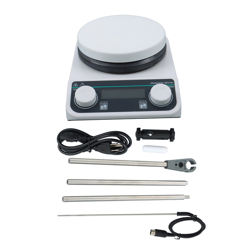 DURAFORCE Laboratory Hot Plate Magnetic Stirrer with Heating Magnetic 200-1500rpm,3L 280℃