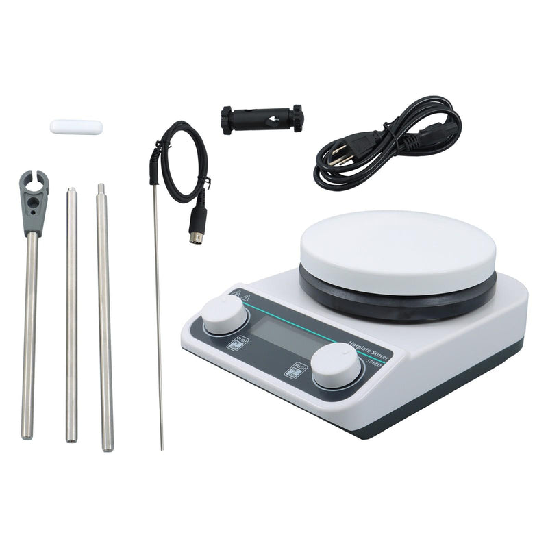 DURAFORCE Laboratory Hot Plate Magnetic Stirrer with Heating Magnetic 200-1500rpm,3L 280℃