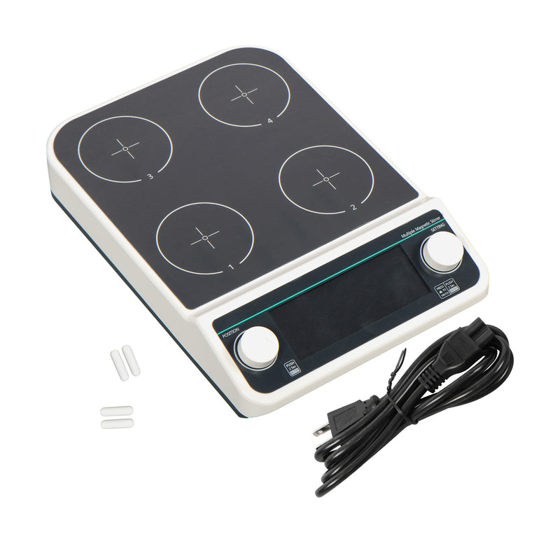DURAFORCE 4 * magnetic stirrer Of 4x500ml 120℃/248℉ 50-1200RPM, 110*110mmPlate