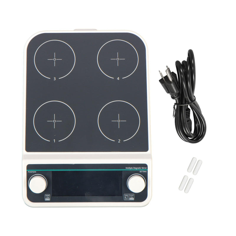 DURAFORCE 4 * magnetic stirrer Of 4x500ml 120℃/248℉ 50-1200RPM, 110*110mmPlate