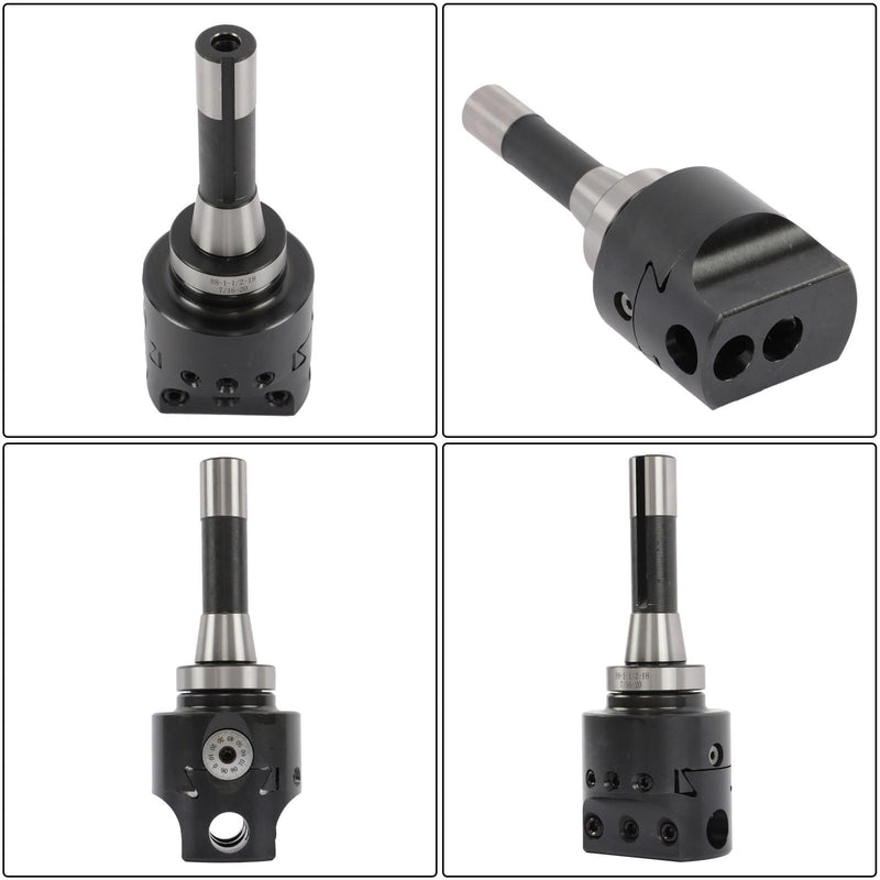 DURAFORCE 8Pieces Indexable 3/4" Boring Bar Set+3" Boring head R8 Shank Dial Reading 0-100