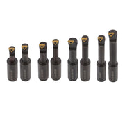 DURAFORCE 8Pieces Indexable 3/4" Boring Bar Set+3" Boring head R8 Shank Dial Reading 0-100