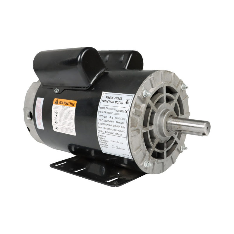 DURAFORCE 5 HP 1Phase Compressor Duty Electric Motor 230V 3450RPM 56HZ/143T 7/8'' Shaft