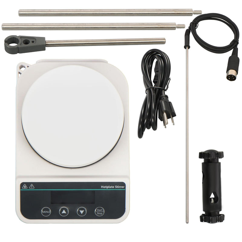 DURAFORCE Stirring Hot Plate with Probe Sensor, 3L Capacity, Timing Function 1500RPM
