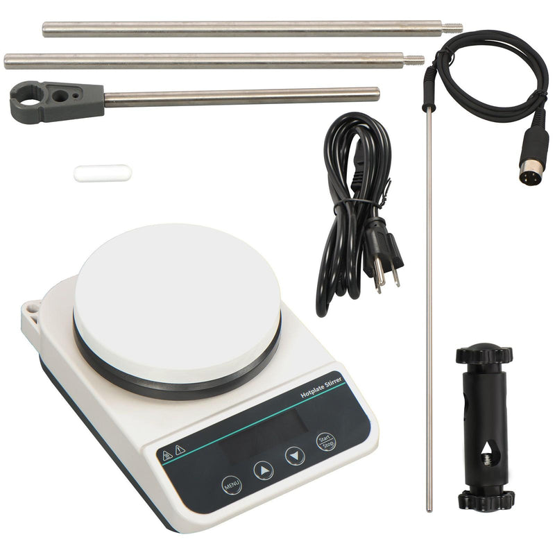 DURAFORCE Stirring Hot Plate with Probe Sensor, 3L Capacity, Timing Function 1500RPM