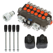 DURAFORCE 6 Spool With Joysticks 21GPM Hydraulic Backhoe Directional Control Valve