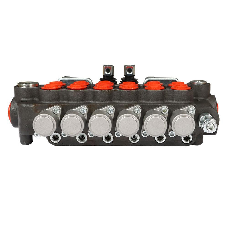 DURAFORCE 6 Spool With Joysticks 21GPM Hydraulic Backhoe Directional Control Valve