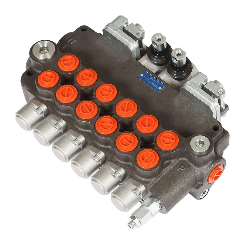 DURAFORCE 6 Spool With Joysticks 21GPM Hydraulic Backhoe Directional Control Valve