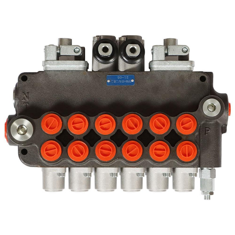 DURAFORCE 6 Spool With Joysticks 21GPM Hydraulic Backhoe Directional Control Valve