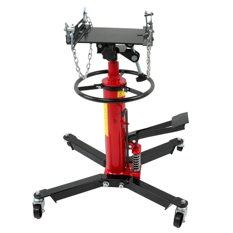 DURAFORCE 1322-1660lbs Capacity Hydraulic Transmission Jack 2 Stage Adjustable Telescoping