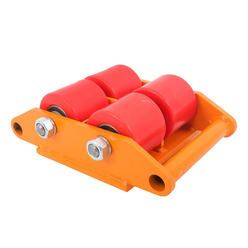 DURAFORCE 4 Pcs Heavy Duty Machinery Skates Dolly 360° Rotation 6T/13200Lbs With Handle