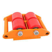 DURAFORCE 4 Pcs Heavy Duty Machinery Skates Dolly 360° Rotation 6T/13200Lbs With Handle