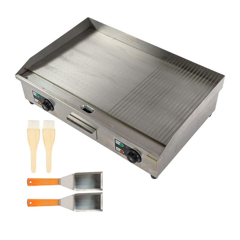 DURAFORCE Powerful 3000W Countertop Electric Griddle 30" Cooking Surface 122℉-572℉