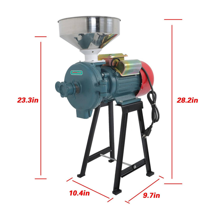 DURAFORCE New Electric Grinder Grain Mill 3000W Fits For Corn Wheat Feed Flour Grain Mill