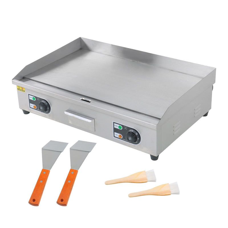 DURAFORCE 30" Flat Top Electric Grill 3000W Commercial Griddle Stainless Steel Countertop