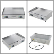DURAFORCE 30" Flat Top Electric Grill 3000W Commercial Griddle Stainless Steel Countertop