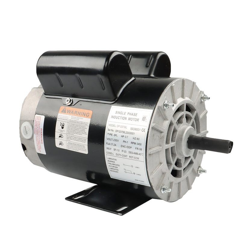 DURAFORCE 3.7HP 3450RPM Electric Motor Compressor Duty 56 Frame 1 Phase 5/8" Shaft 230V