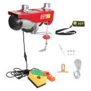 DURAFORCE 1600W 110V 2200lbs Electric Hoist 328ft Wireless & 14ft Wired Remote Control