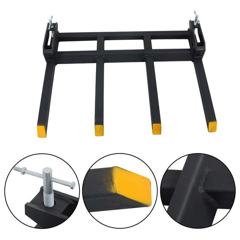 DURAFORCE 42in Clamp on Heavy Debris Fork Universal 2500lbs for Tractor Skid Steer Buckets
