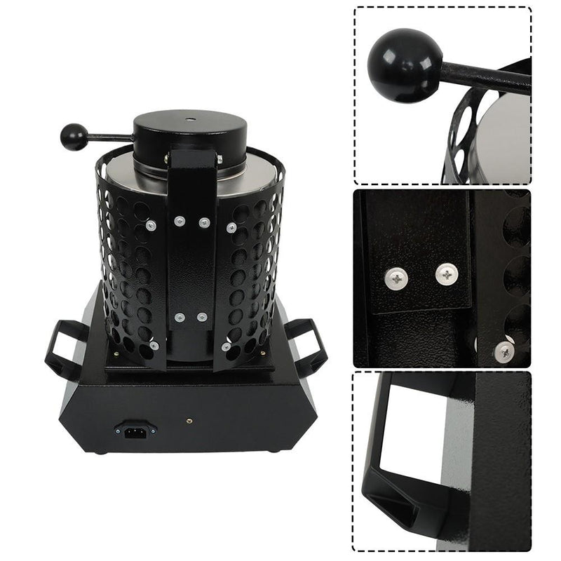 DURAFORCE 3KG Melting Furnace 1400W 110V Fit For Gold Silver Refining Casting Furnace