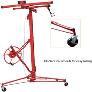 DURAFORCE 16FT Drywall Lifter Panel Hoist Jack Rolling Caster Construction 150lbs W/ Wheel
