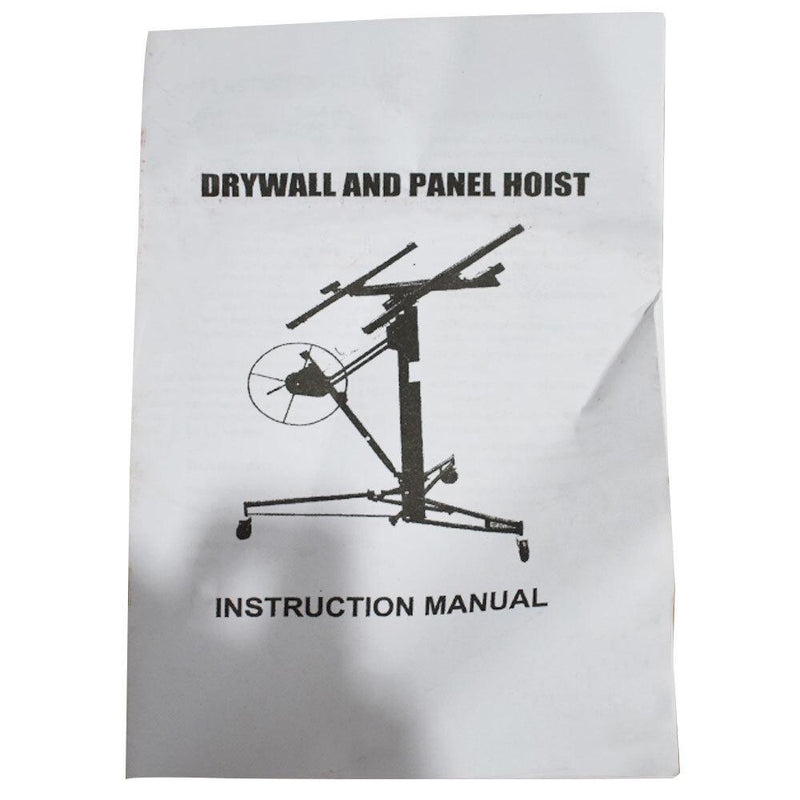DURAFORCE 16FT Drywall Lifter Panel Hoist Jack Rolling Caster Construction 150lbs W/ Wheel