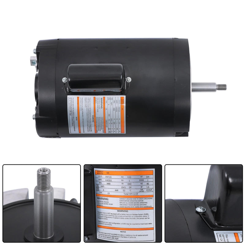 DURAFORCE Swimming Pool Cleaner Motor Water Pump 3/4 HP Replaces B127 Single Speed Pump