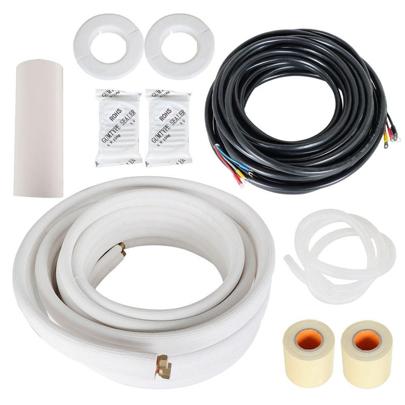 DURAFORCE Install Kit For Mini Split Heat Pump Systems 3/8*5/8 Inch*50Ft With Accessories