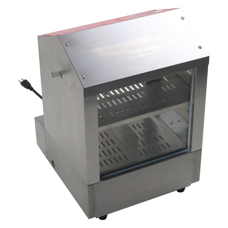 DURAFORCE 2-Tier Hot Dog Hut Steamer with Precise Temp Control & Bun Warmer 27L
