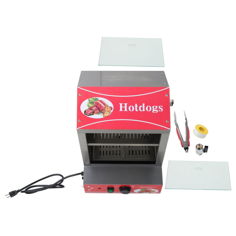DURAFORCE 2-Tier Hot Dog Hut Steamer with Precise Temp Control & Bun Warmer 27L